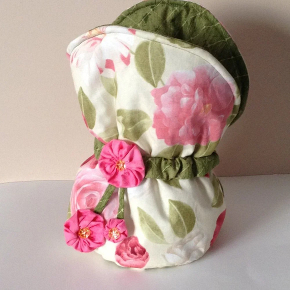 NWOT Teapot Tea Cozy Coffee Percolator Cover Floral Handmade Kitchen Linens - Picture 1 of 10